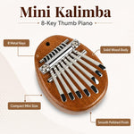 Mini-instrument Carimba pour piano à pouce à 8 notes