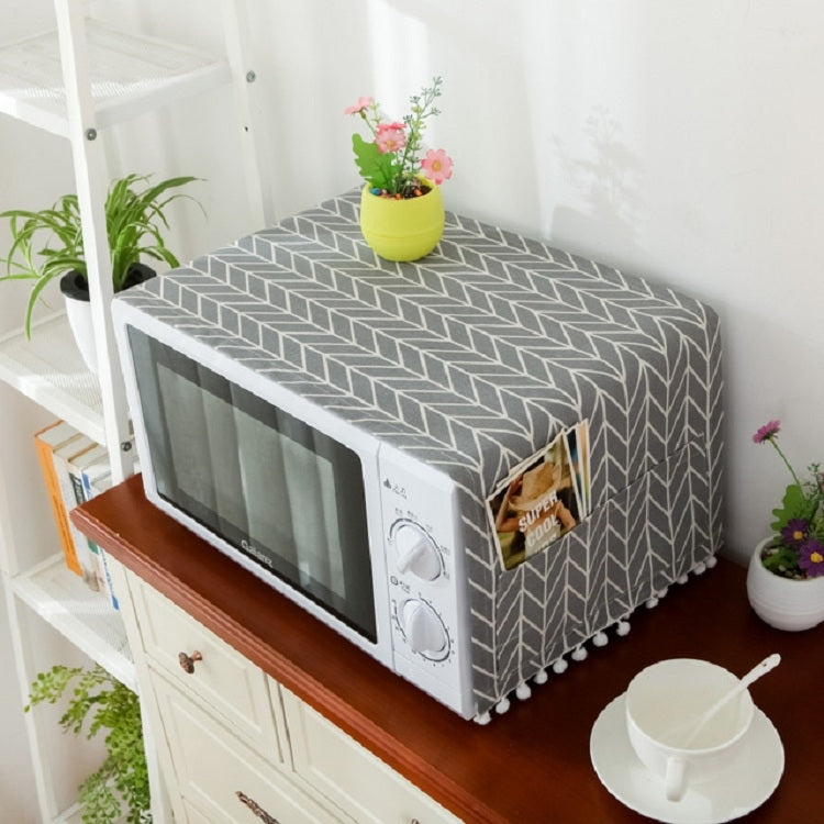 Housse de protection anti-poussière universelle en coton et lin pour micro-ondes, 30x90cm