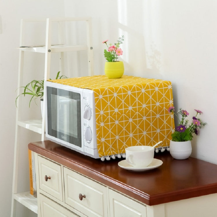 Housse de protection anti-poussière universelle en coton et lin pour micro-ondes, 30x90cm