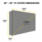 Housse de protection universelle étanche et anti-poussière pour TV d'extérieur, 20-24 pouces, 30-32 pouces, 36-38 pouces, 40-42 pouces, 46-48 pouces, 50-52 pouces, 52-55 pouces