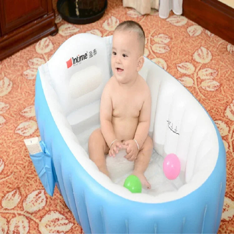 Baignoire Bébé Enfants Baignoire Portable Gonflable Dessin Animé Épaississant Bassin de Lavage Nouveau-nés Garder au Chaud Piscine