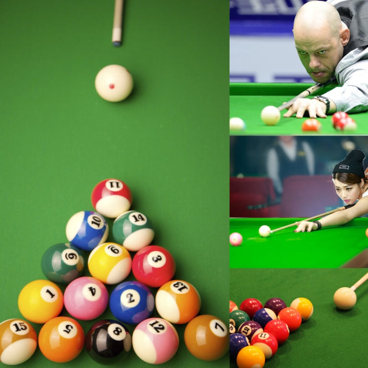 6 billes de billard standard à points rouges, diamètre : 57,2mm