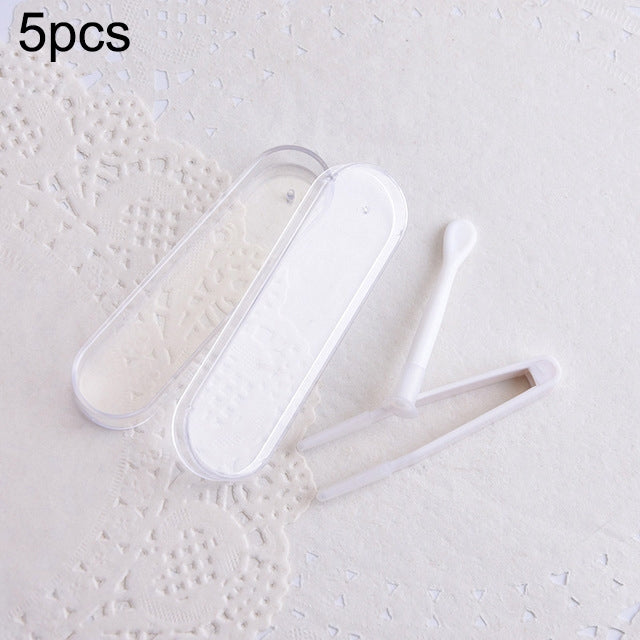 Kit de voyage 5 pièces portable avec pince et bâtonnets spéciaux pour lentilles de contact