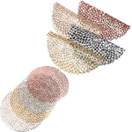 Napperons de table, tapis de bol, décorations pour la maison, sous-plats de table à manger en PVC, plastique creux, isolation ronde, baroque méditerranéen