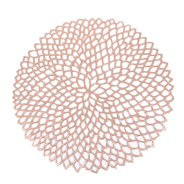 Napperons de table, tapis de bol, décorations pour la maison, sous-plats de table à manger en PVC, plastique creux, isolation ronde, baroque méditerranéen