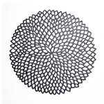 Napperons de table, tapis de bol, décorations pour la maison, sous-plats de table à manger en PVC, plastique creux, isolation ronde, baroque méditerranéen
