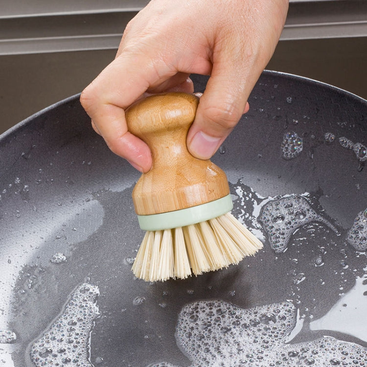 Brosse de nettoyage de cuisine multifonctionnelle, poignée en bois, éponge à récurer pour vaisselle, casseroles et poêles, brosse en bois massif.