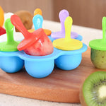 Moule à sucettes glacées en silicone, mini-boules de crème glacée, outils de fabrication de sucettes, moules à sucettes glacées, outils de supplément alimentaire pour bébé à faire soi-même.