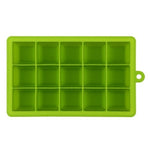 Moule à glaçons DIY 15 compartiments Grande taille Forme carrée Silicone Bac à glaçons Fabricant de glaces aux fruits