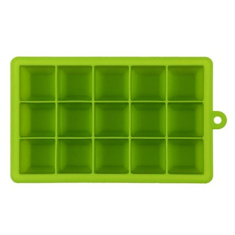 Moule à glaçons DIY 15 compartiments Grande taille Forme carrée Silicone Bac à glaçons Fabricant de glaces aux fruits