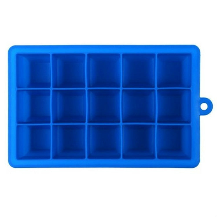 Moule à glaçons DIY 15 compartiments Grande taille Forme carrée Silicone Bac à glaçons Fabricant de glaces aux fruits