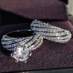 Bague de mariage vintage en diamant pour femme, 8, 9, 10