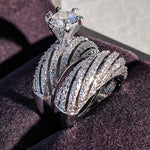 Bague de mariage vintage en diamant pour femme, 8, 9, 10