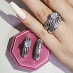 Bague de mariage vintage en diamant pour femme, 8, 9, 10