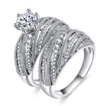 Bague de mariage vintage en diamant pour femme, 8, 9, 10