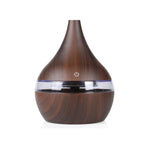 Diffuseur d'arômes électrique USB de 300 ml, humidificateur d'air ultrasonique en bois, diffuseur d'huiles essentielles, brumisateur frais