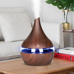 Diffuseur d'arômes électrique USB de 300 ml, humidificateur d'air ultrasonique en bois, diffuseur d'huiles essentielles, brumisateur frais