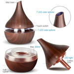 Diffuseur d'arômes électrique USB de 300 ml, humidificateur d'air ultrasonique en bois, diffuseur d'huiles essentielles, brumisateur frais