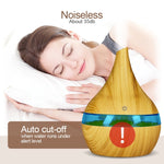 Diffuseur d'arômes électrique USB de 300 ml, humidificateur d'air ultrasonique en bois, diffuseur d'huiles essentielles, brumisateur frais