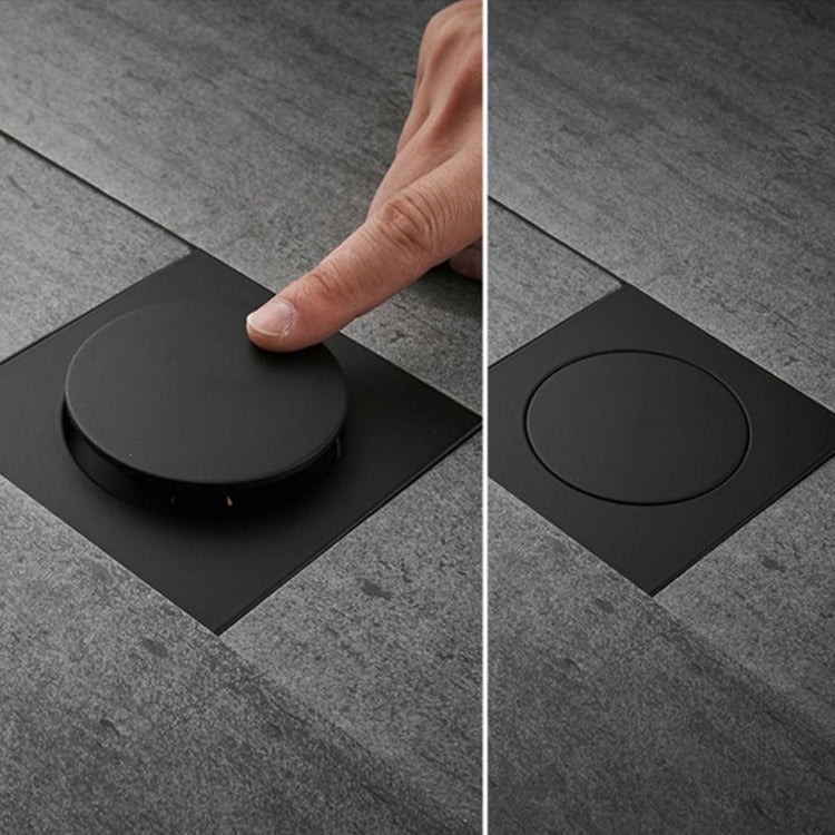 Bonde de plancher à rebond à commande au pied avec désodorisant à gravité
