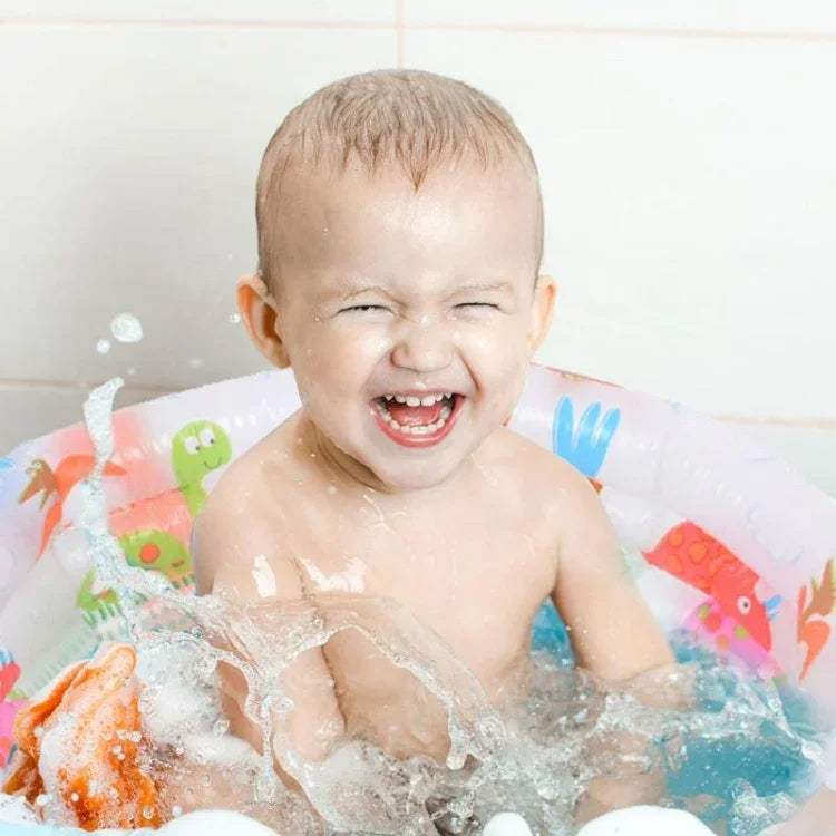 Piscine gonflable ronde pour bébé avec motif dinosaure cartoon, baignoire pour nourrisson, Taille : 61 x 22cm, Taille : 61 x 22cm