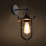 Lampe murale créative rétro en fer pour restaurant balcon couloir chevet sans ampoules