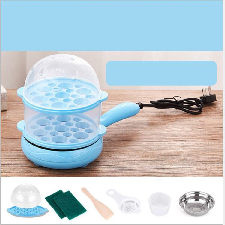 Mini poêle multifonction antiadhésive, cuiseur vapeur, casserole pour œufs pochés, poêle simple jaune + pelle en bois, poêle simple rose + pelle en bois, poêle simple bleue + pelle en bois, emballage simple couche jaune + pelle en bois