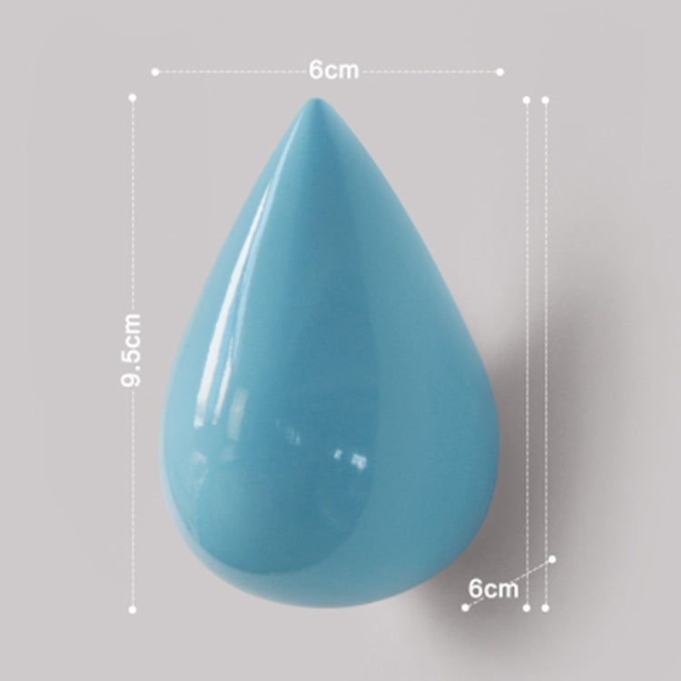 Crochets muraux créatifs en forme de goutte d'eau, décoration d'intérieur en résine, patère murale 3D, crochets simples, grand modèle, petit modèle