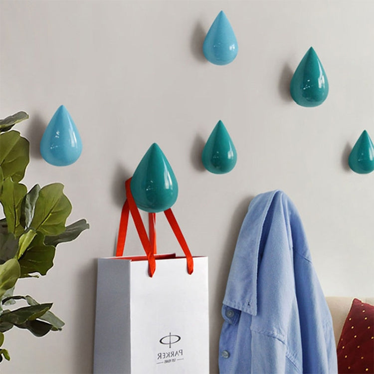 Crochets muraux créatifs en forme de goutte d'eau, décoration d'intérieur en résine, patère murale 3D, crochets simples, grand modèle, petit modèle