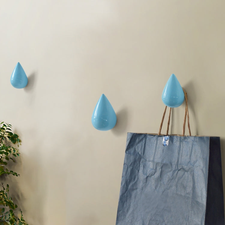 Crochets muraux créatifs en forme de goutte d'eau, décoration d'intérieur en résine, patère murale 3D, crochets simples, grand modèle, petit modèle