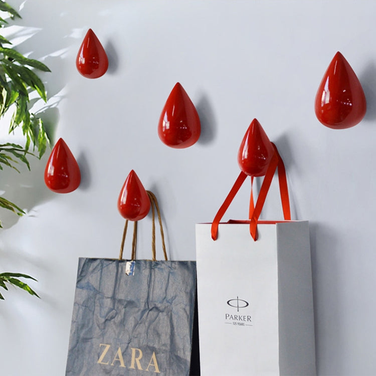 Crochets muraux créatifs en forme de goutte d'eau, décoration d'intérieur en résine, patère murale 3D, crochets simples, grand modèle, petit modèle