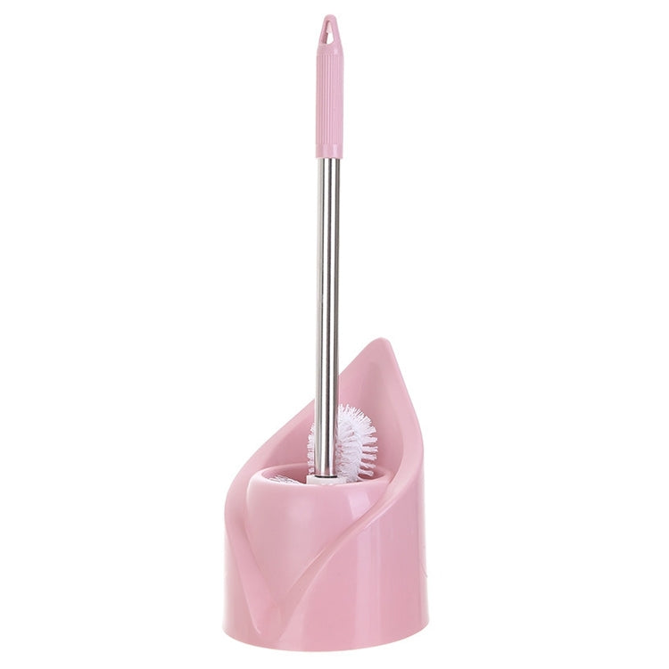 Brosse de toilette à long manche en acier inoxydable, brosse de nettoyage de toilette, base triangulaire