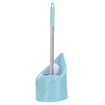 Brosse de toilette à long manche en acier inoxydable, brosse de nettoyage de toilette, base triangulaire