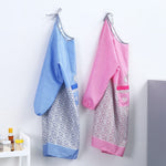 Blouse de cuisine anti-salissure et résistante à l'huile pour adultes, tablier de maison, avec manches longues, café, violet, bleu, rose