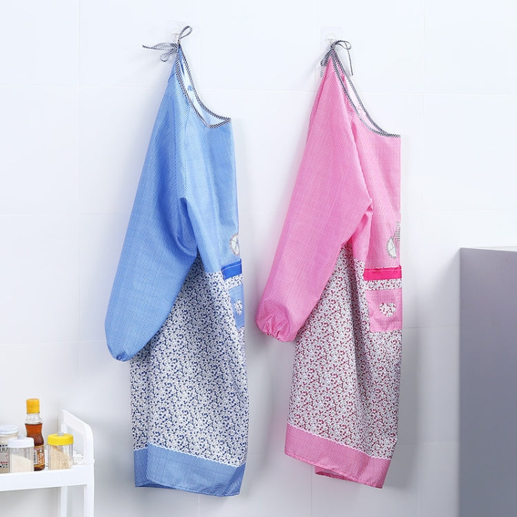 Blouse de cuisine anti-salissure et résistante à l'huile pour adultes, tablier de maison, avec manches longues, café, violet, bleu, rose