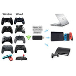Adaptateur convertisseur de manette de jeu sans fil Bluetooth JYS-130 pour PS3 / Switch / PC