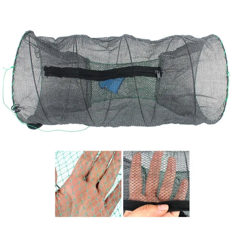 Filet de pêche à ressort, cage à crevettes pliable automatique, filet de pêche rond à ressort, maille spéciale grande, maille cryptée grande
