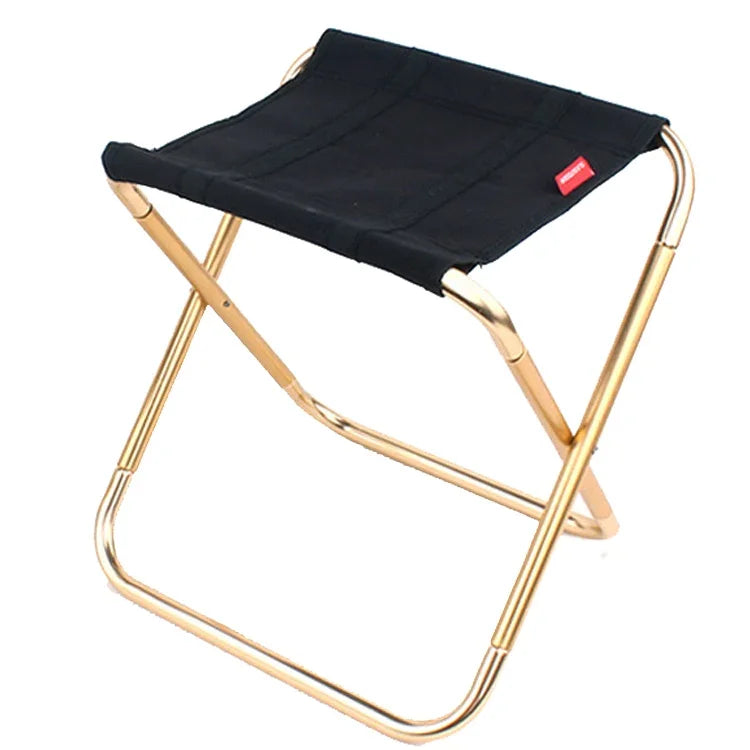 Tabouret pliant extérieur en alliage d'aluminium 7075 CLS grand portable chaise pliante barbecue pêche, taille : 30x25x31cm, CLS grand 7075 (Noir)