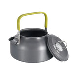 Théière en aluminium portable 0,8L pour pique-nique et alpinisme en plein air, 0,8L