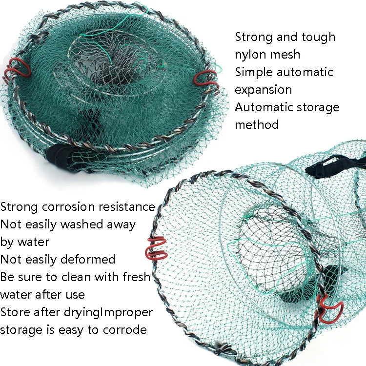 Filet de Pêche Pliant Rond en Forme de Crabe, Petit