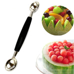 Cuillère à fruits double tête en acier inoxydable, double tête