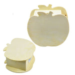 Adorable tirelire en bois pomme, faite main et peinte, pour enfant, 10x5,6x9,5cm