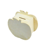 Adorable tirelire en bois pomme, faite main et peinte, pour enfant, 10x5,6x9,5cm