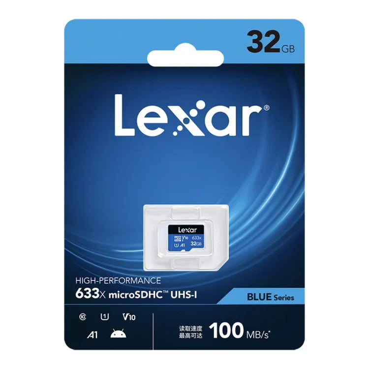 Carte mémoire TF Lexar 633x 32 Go haute vitesse pour téléphone portable, enregistreur de conduite, 32 Go