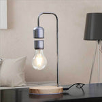 Lampe de table à ampoule flottante à LED courbée, jouet technologique de décoration à lévitation magnétique 16 W, noire