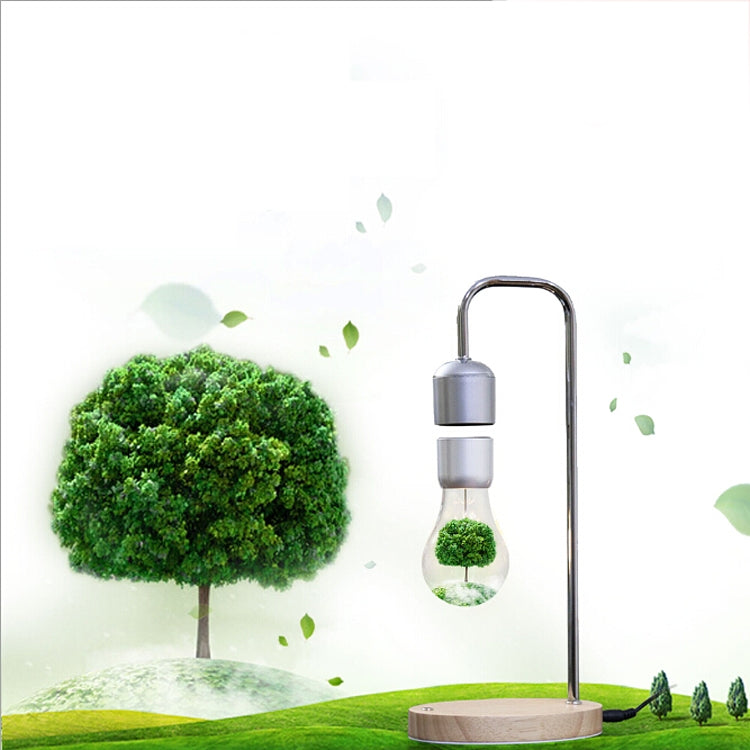 Lampe de table à ampoule flottante à LED courbée, jouet technologique de décoration à lévitation magnétique 16 W, noire