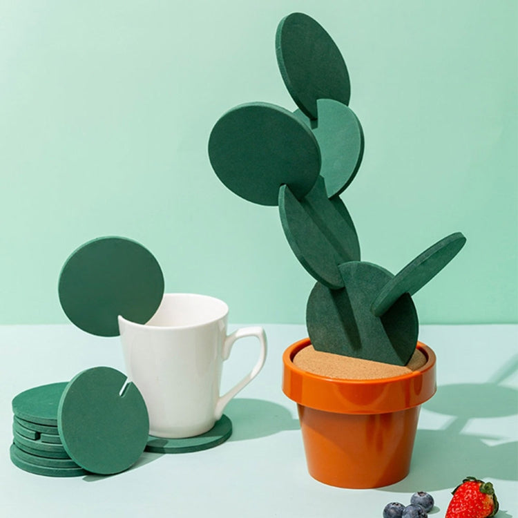 Sous-verre cactus fantaisie à faire soi-même, dessous de tasse isolant antidérapant, rangement de maison, décoration de bureau multifonction, dessous de verre cactus