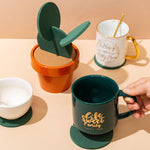Sous-verre cactus fantaisie à faire soi-même, dessous de tasse isolant antidérapant, rangement de maison, décoration de bureau multifonction, dessous de verre cactus