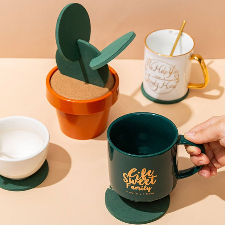 Sous-verre cactus fantaisie à faire soi-même, dessous de tasse isolant antidérapant, rangement de maison, décoration de bureau multifonction, dessous de verre cactus