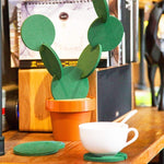 Sous-verre cactus fantaisie à faire soi-même, dessous de tasse isolant antidérapant, rangement de maison, décoration de bureau multifonction, dessous de verre cactus